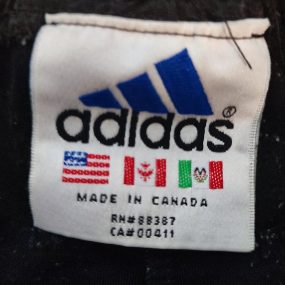 Adidas athletic short black white with embroidered red logo boys size M - Picture 7 of 9